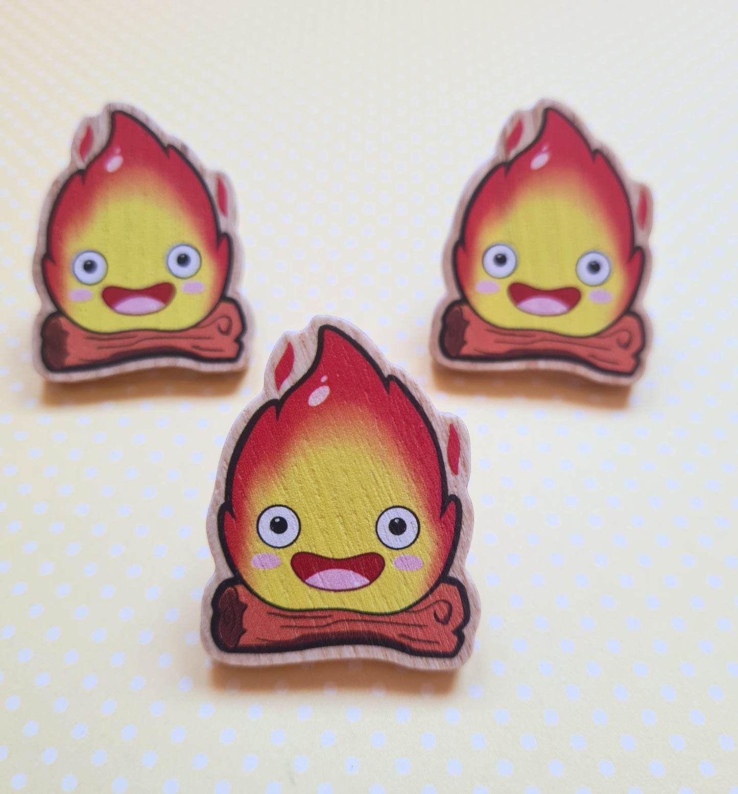 Pin de madera de Calcifer