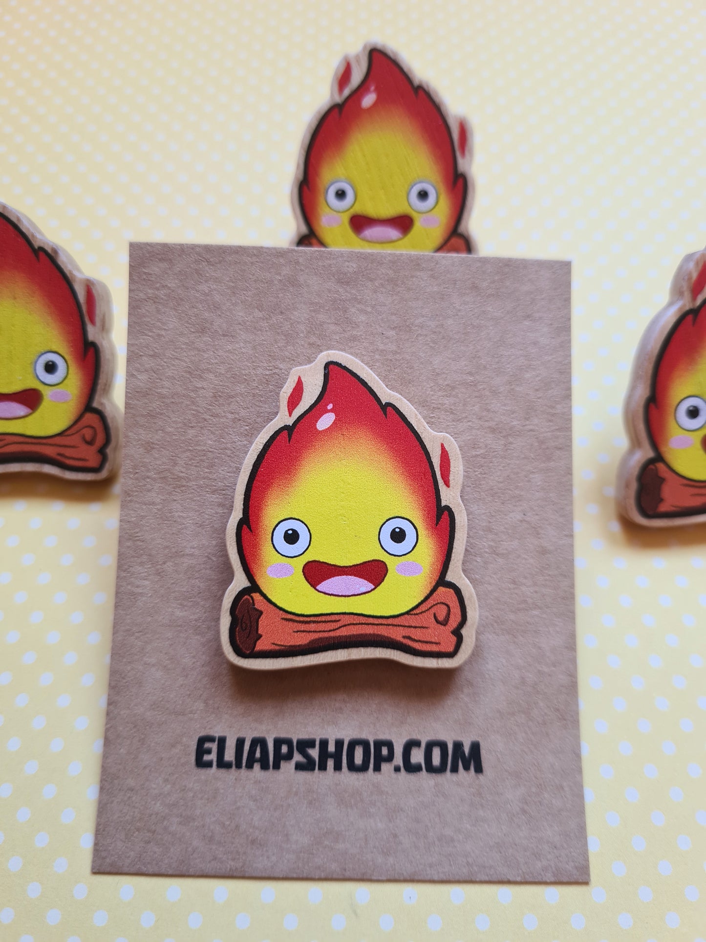 Pin de madera de Calcifer