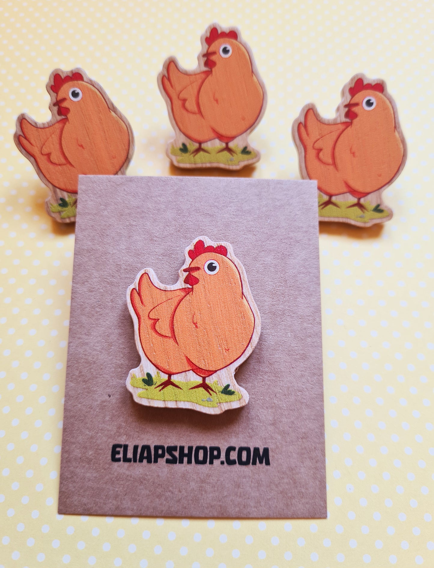 Pin de madera de Gallina