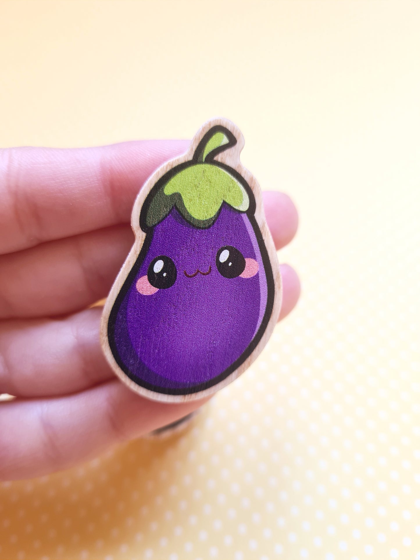 Pin de madera de Berenjena