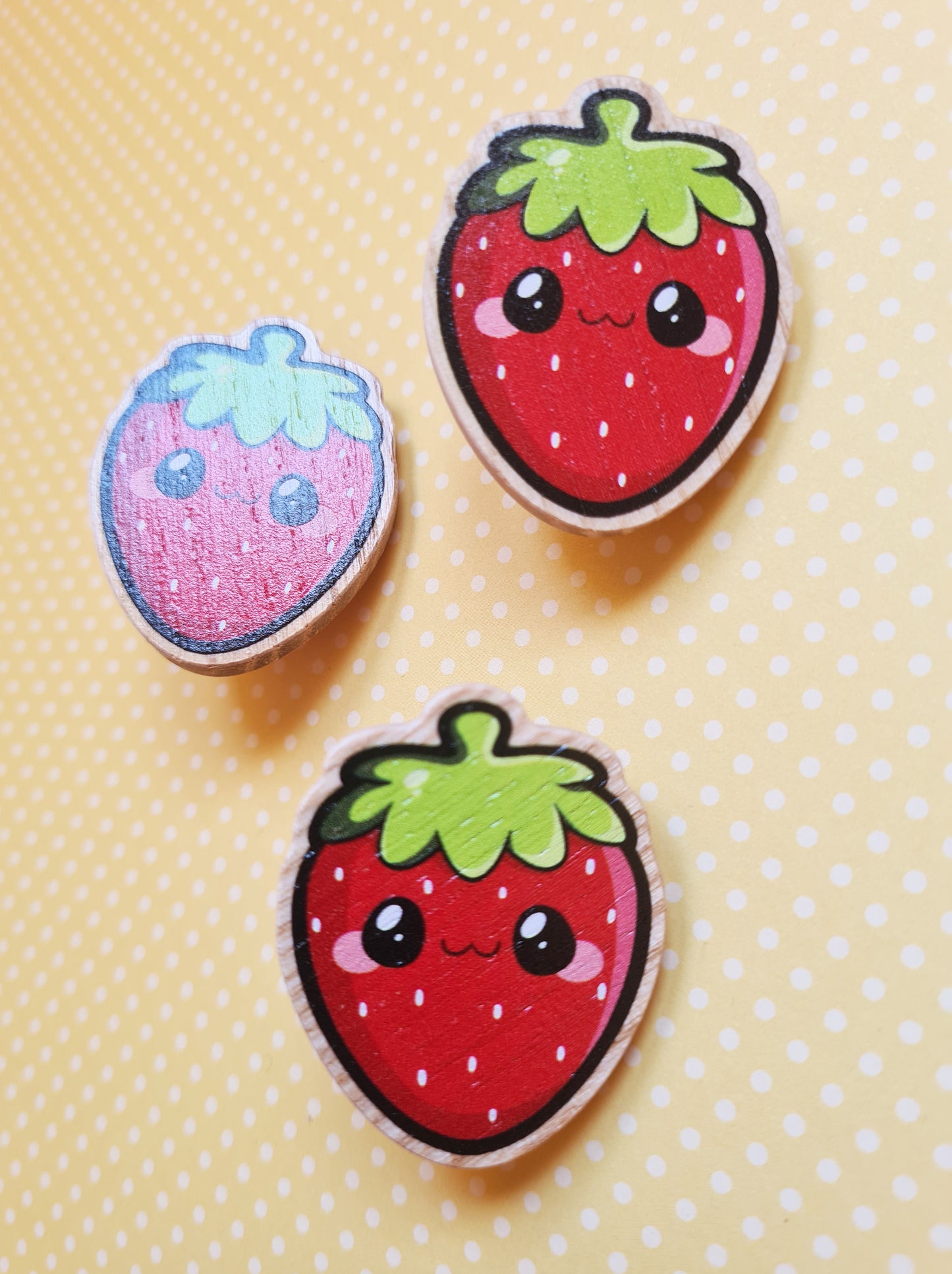 Pin de madera de Fresa
