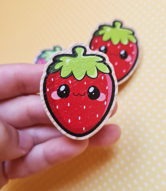Pin de madera de Fresa
