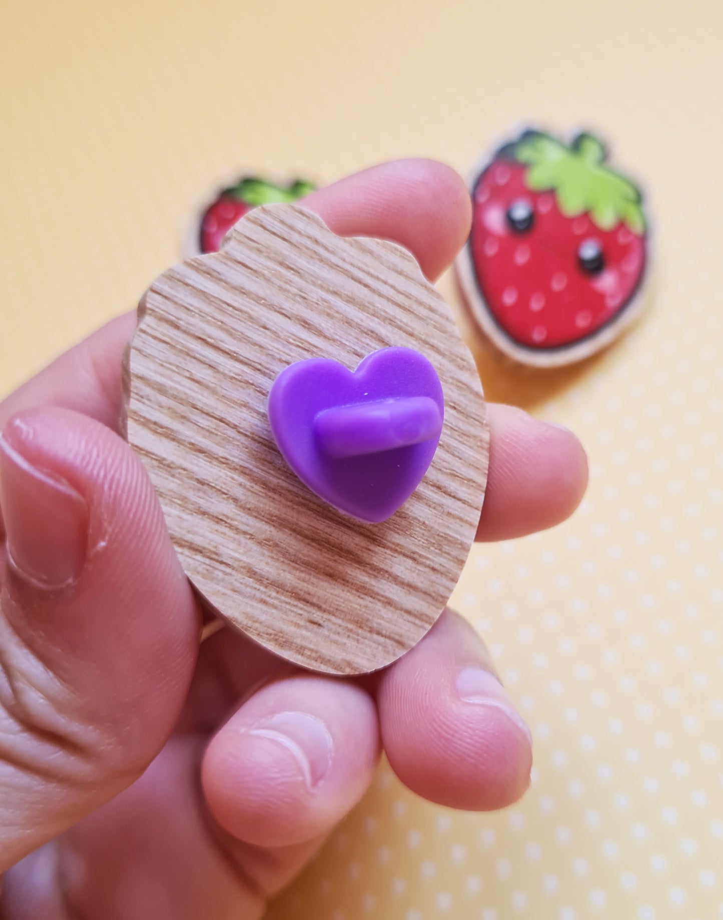 Pin de madera de Fresa