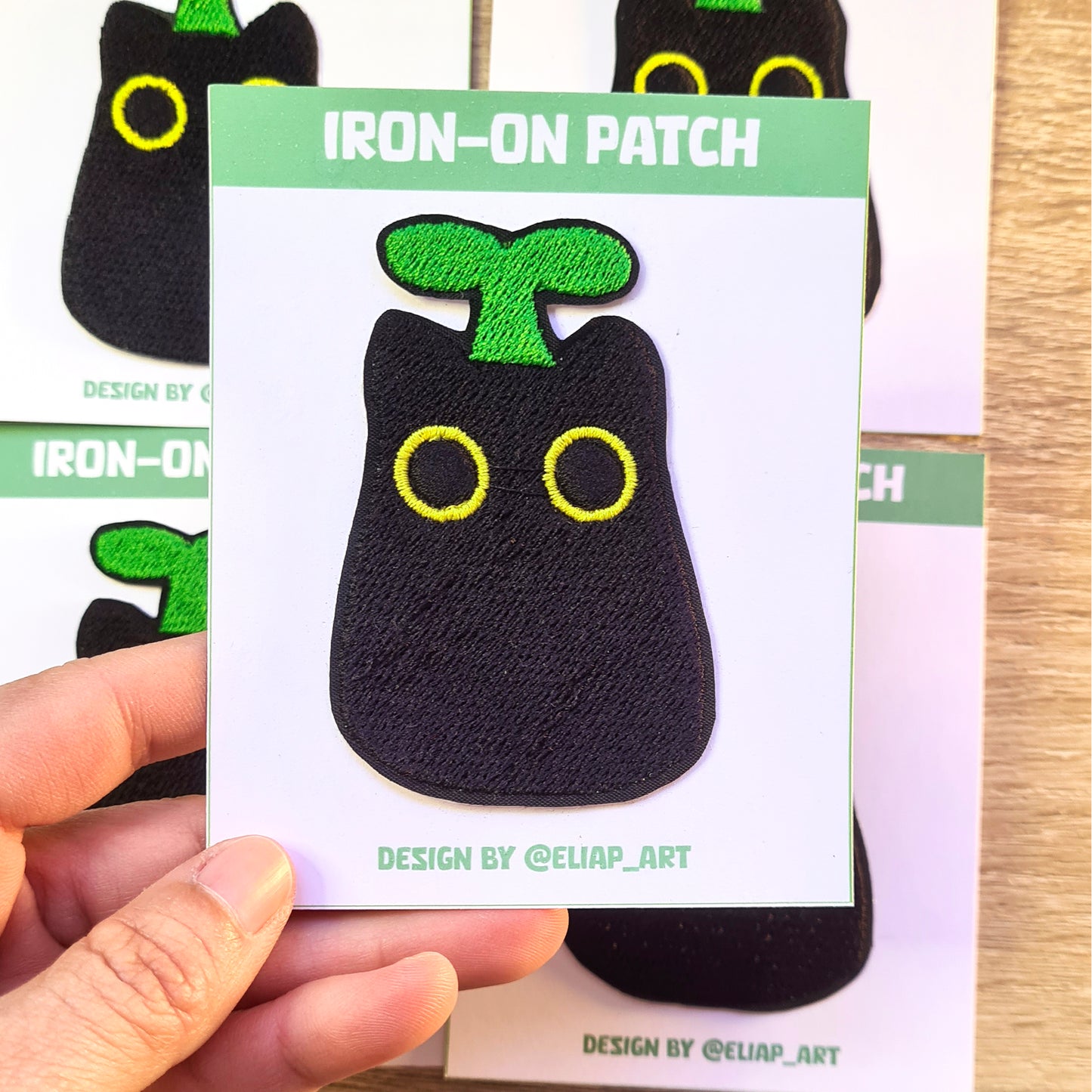 Parche Bordado Gato negro