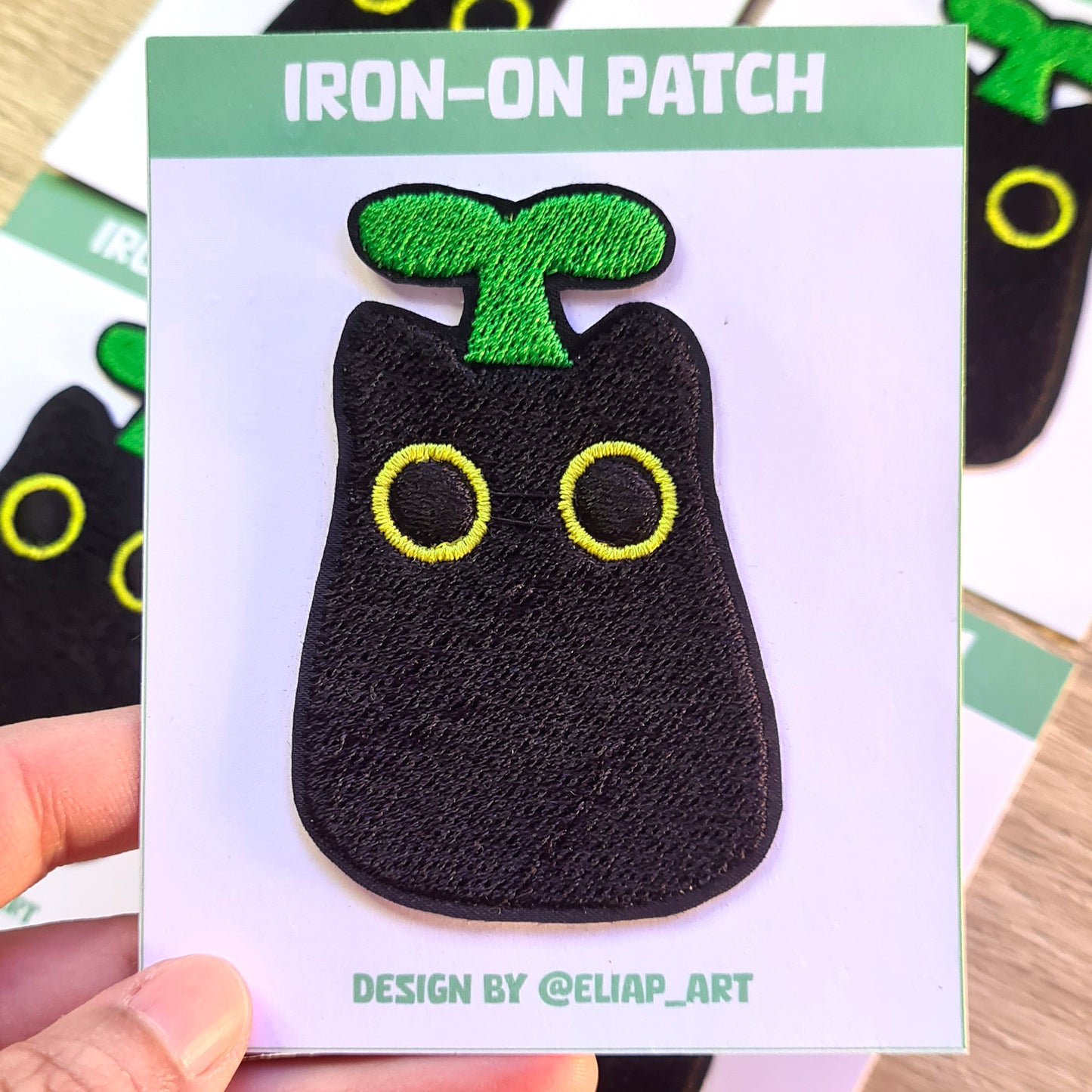 Parche Bordado Gato negro