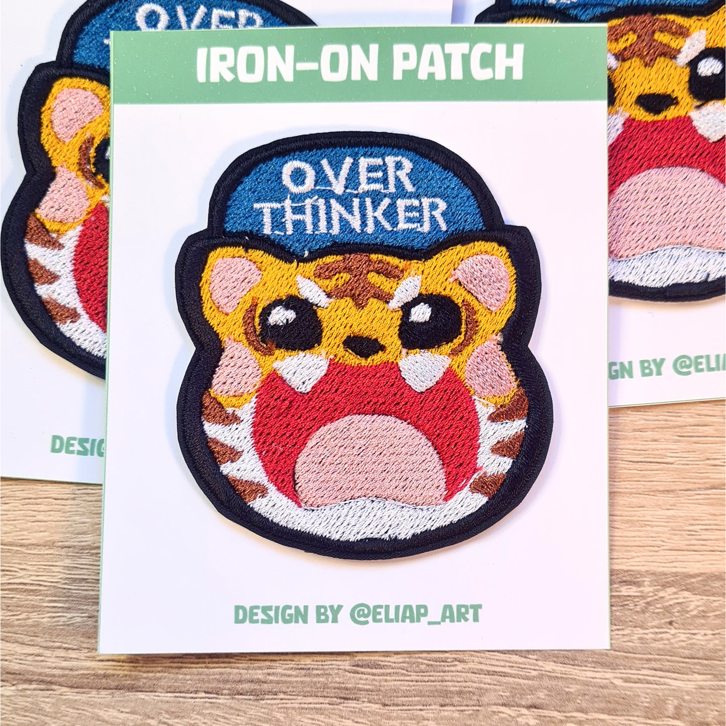 Parche Bordado Tigre Over Thinker
