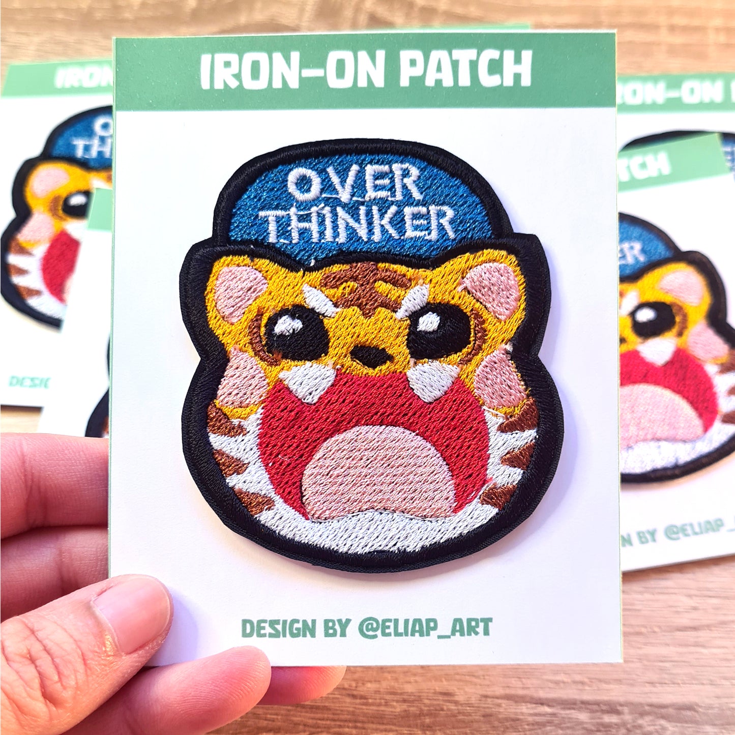 Parche Bordado Tigre Over Thinker